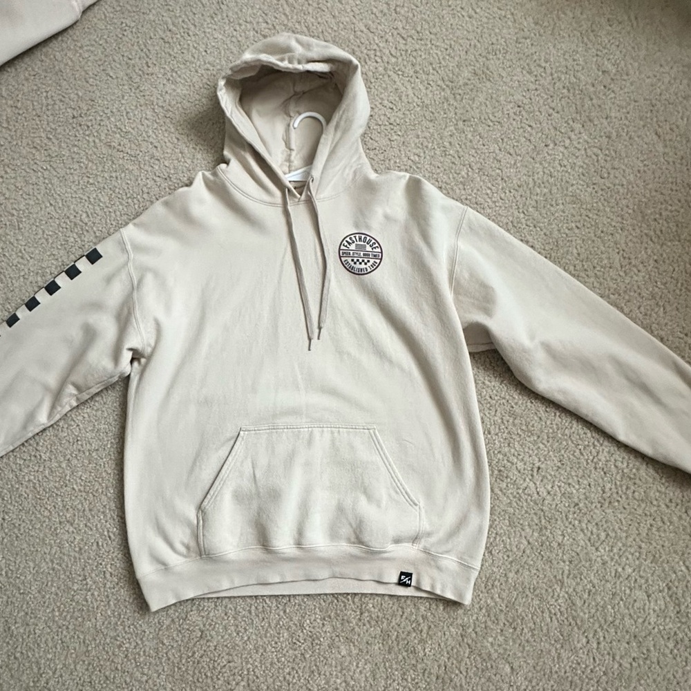 Classic Cream Hoodie with Logo